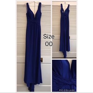 La Femme Royal Blue Evening Gown